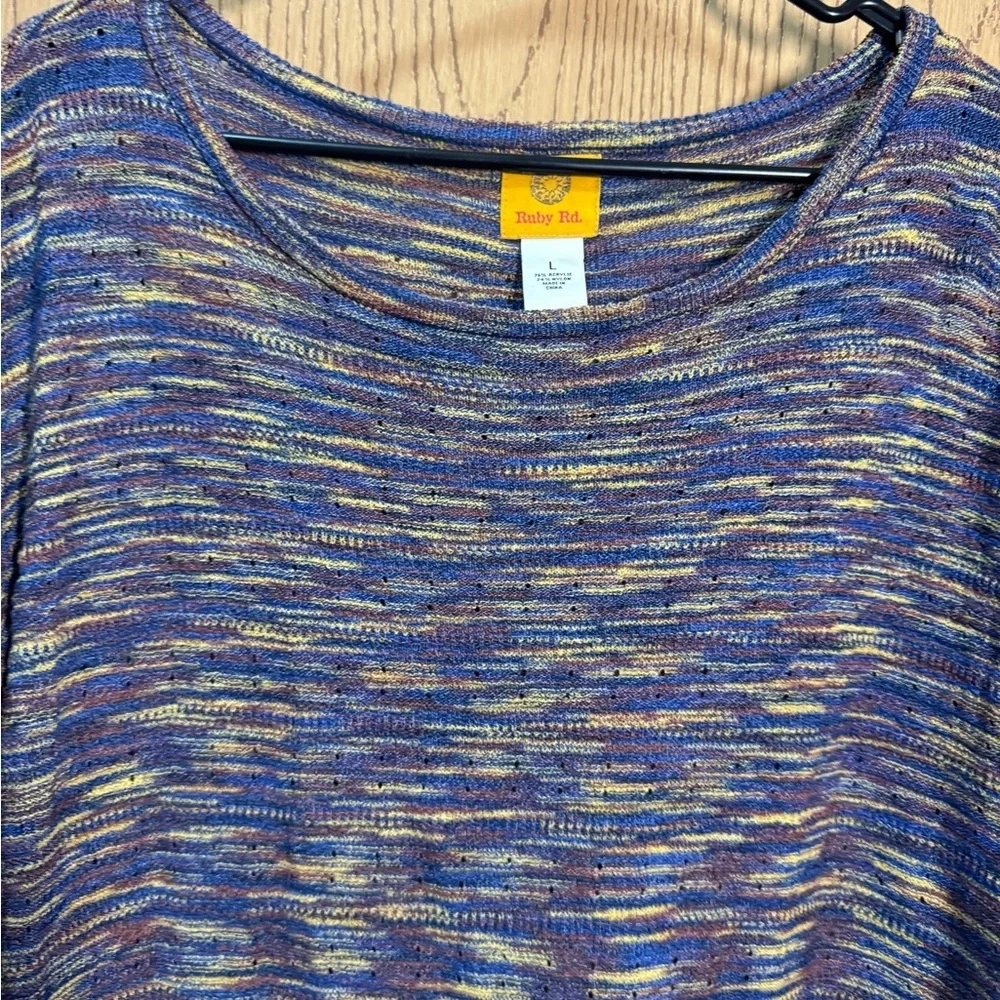 Ruby Rd. Multicolor Striped Sweater ❤️ - Picture 2 of 7